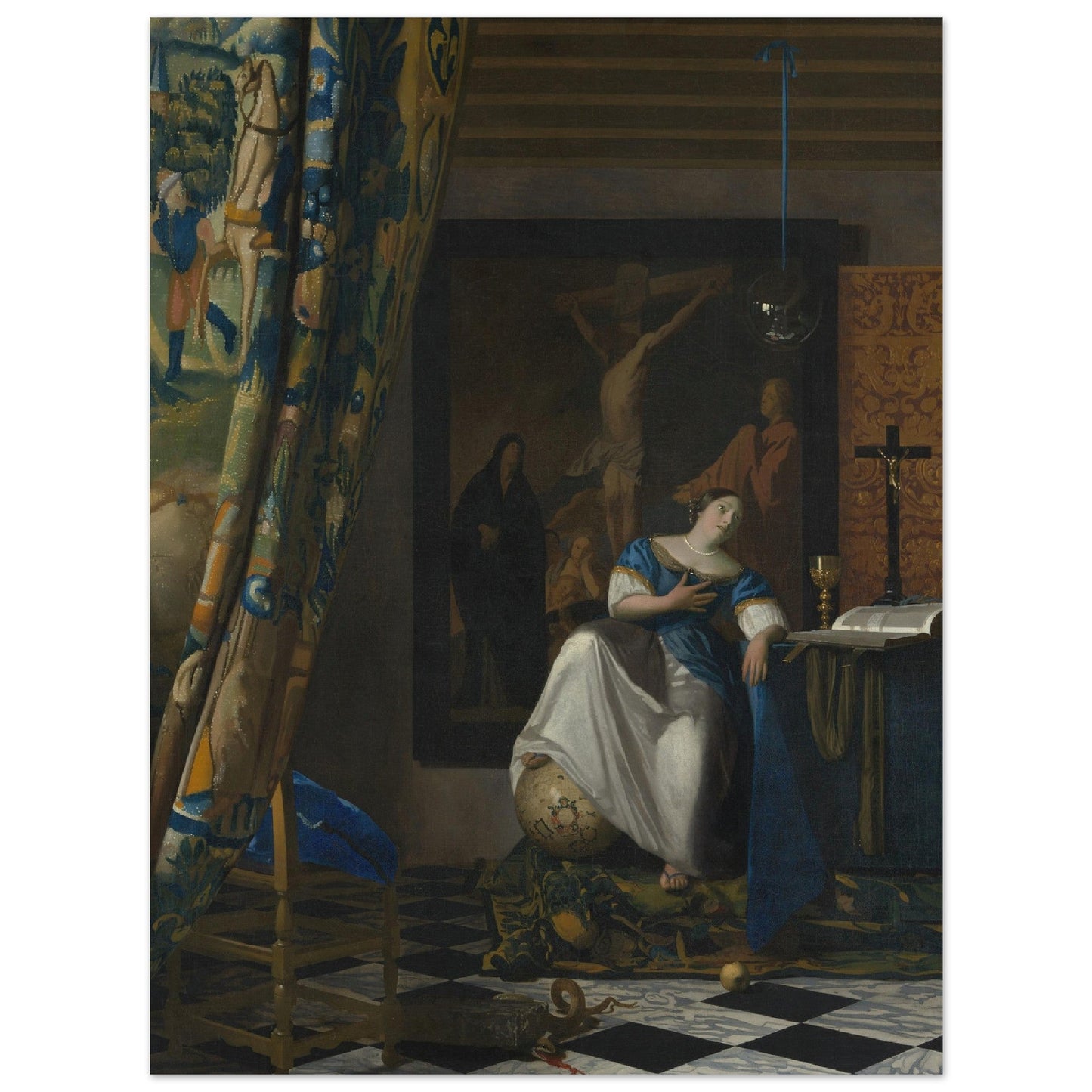 Allegory of the Catholic Faith (ca. 1670–72) by Johannes Vermeer - Print Material - Master's Gaze