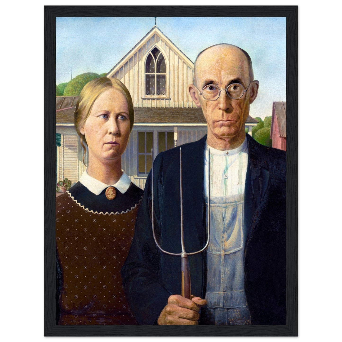 American Gothic by Grant Wood (1930) - Print Material - Master's Gaze