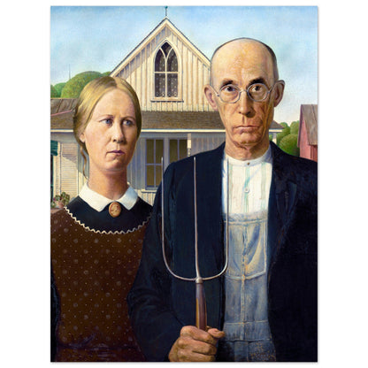 American Gothic by Grant Wood (1930) - Print Material - Master's Gaze