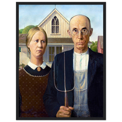 American Gothic by Grant Wood (1930) - Print Material - Master's Gaze