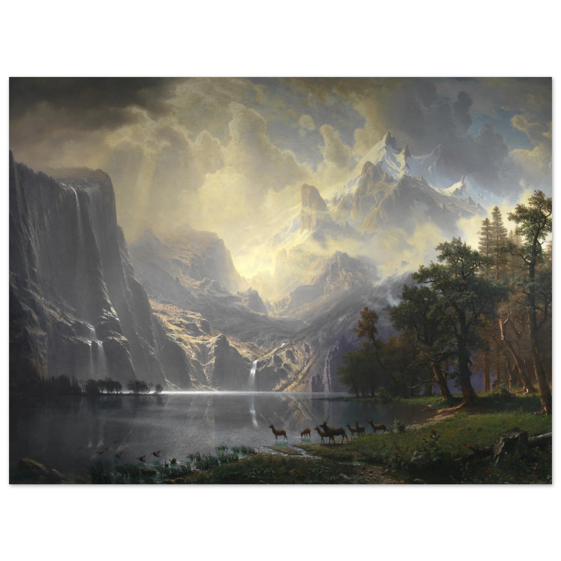 Among the Sierra Nevada, California by Albert Bierstadt - Print Material - Master's Gaze