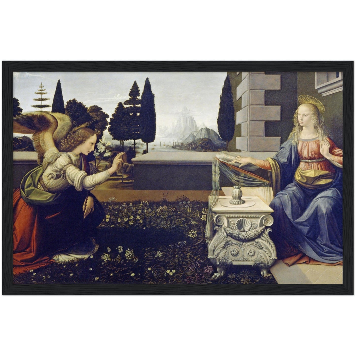 Annunciation - Leonardo da Vinci Framed Art Print - Print Material - Master's Gaze