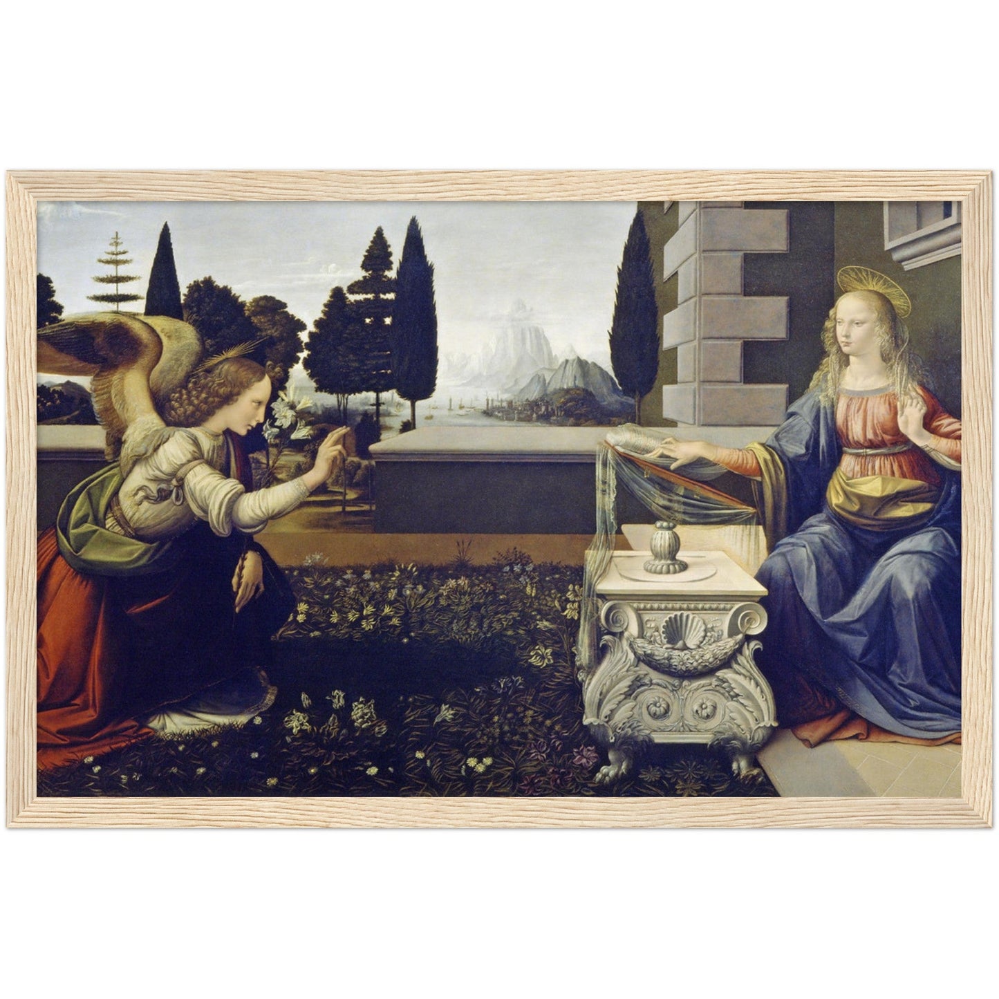 Annunciation - Leonardo da Vinci Framed Art Print - Print Material - Master's Gaze