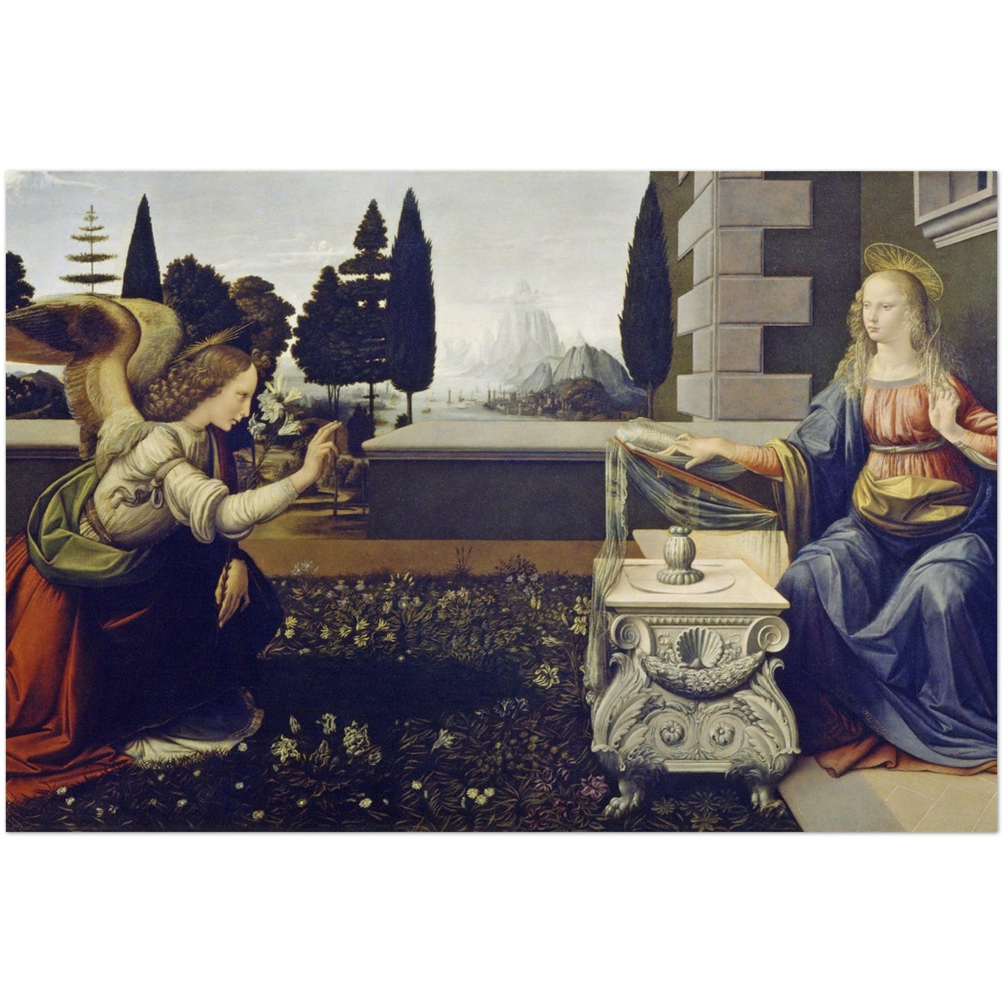 Annunciation - Leonardo da Vinci Framed Art Print - Print Material - Master's Gaze