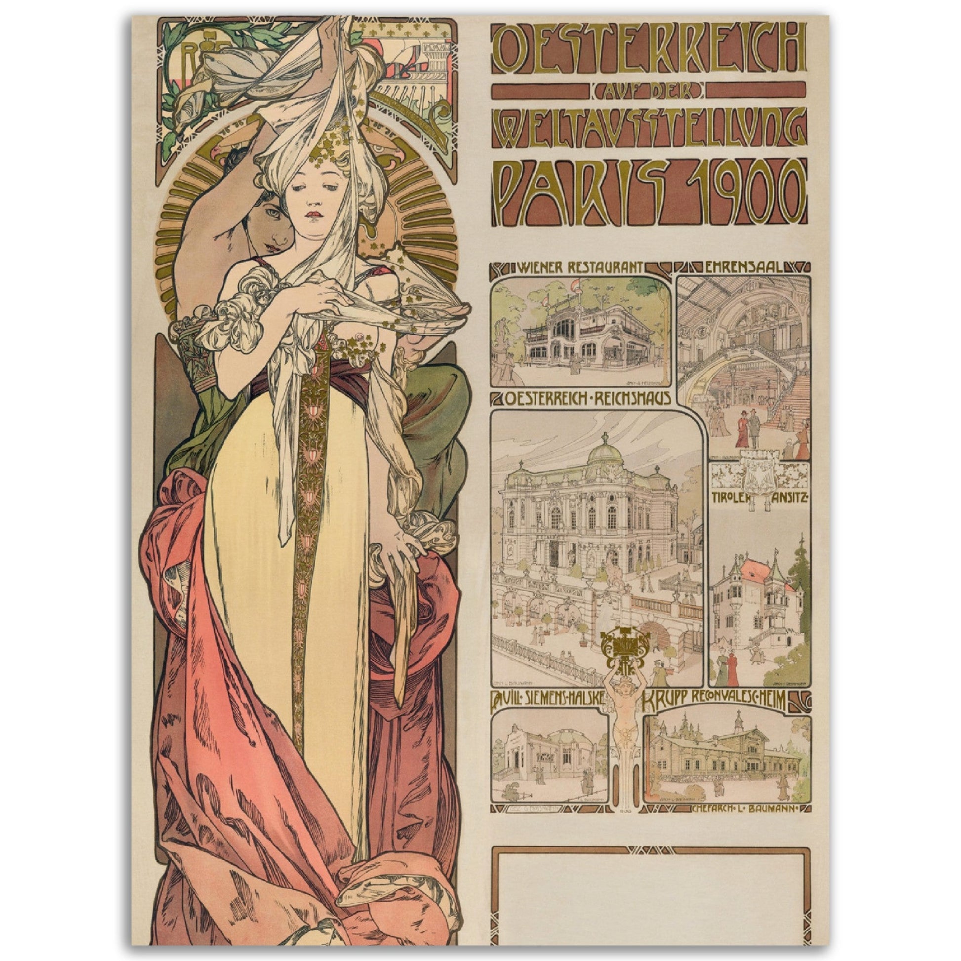 Austria at the Exposition Universelle (1899) by Alphonse Mucha - Print Material - Master's Gaze