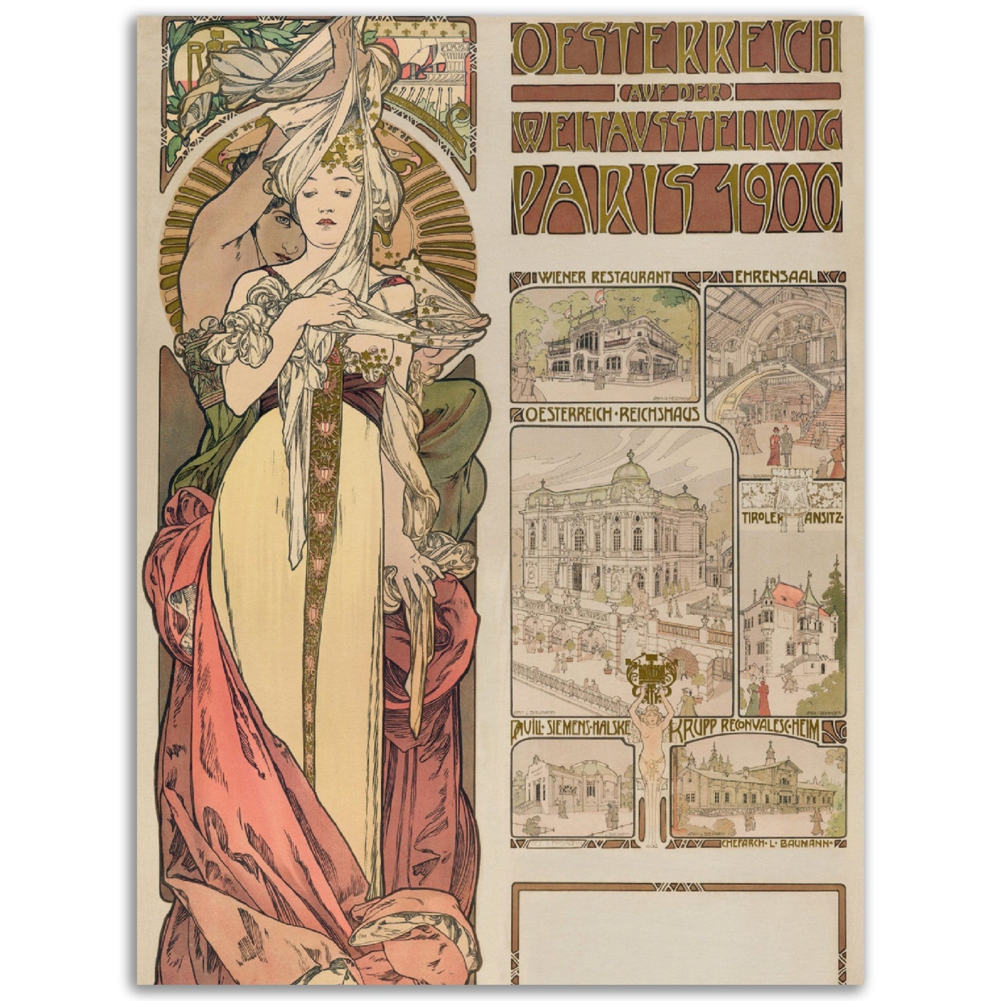 Austria at the Exposition Universelle (1899) by Alphonse Mucha - Print Material - Master's Gaze