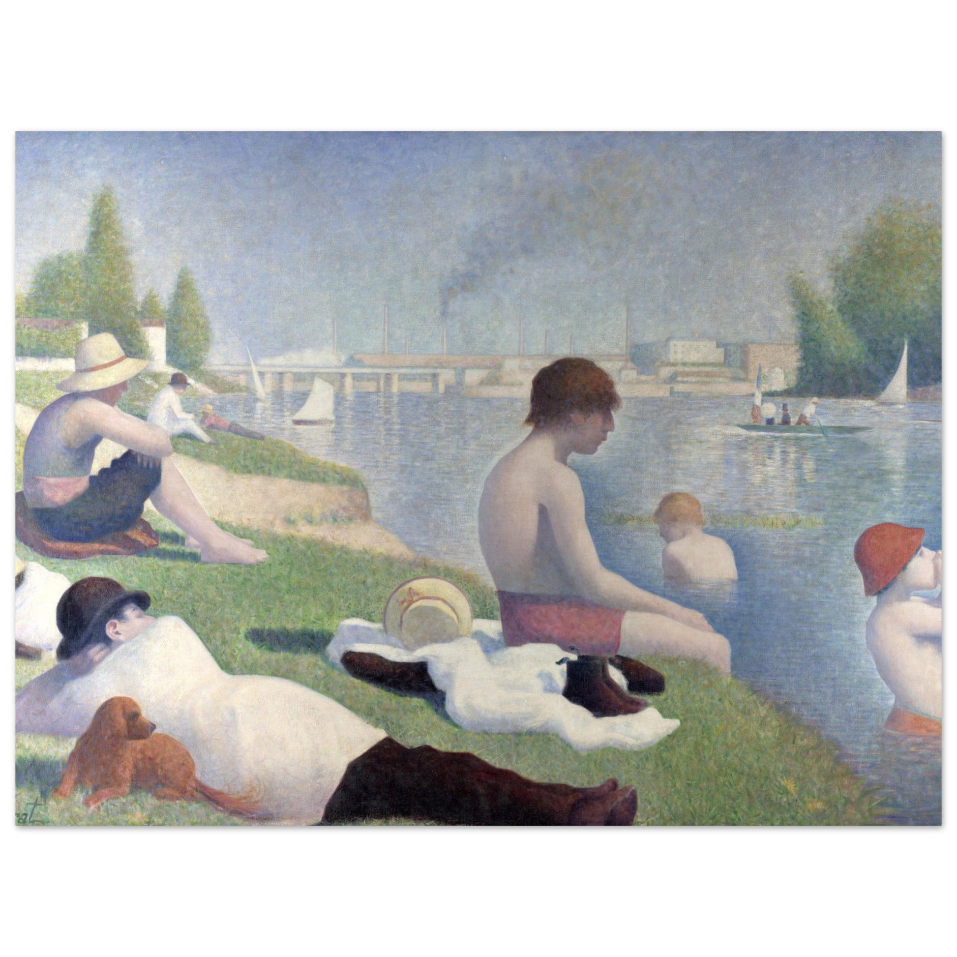 Bathers at Asnières (1884) by Georges Seurat - Print Material - Master's Gaze