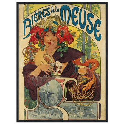 Bières De La Meuse (1897) by Alphonse Mucha - Print Material - Master's Gaze