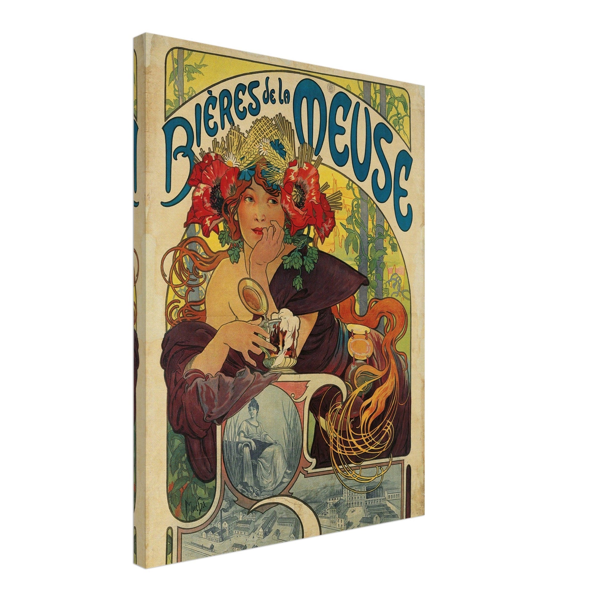 Bières De La Meuse (1897) by Alphonse Mucha - Print Material - Master's Gaze