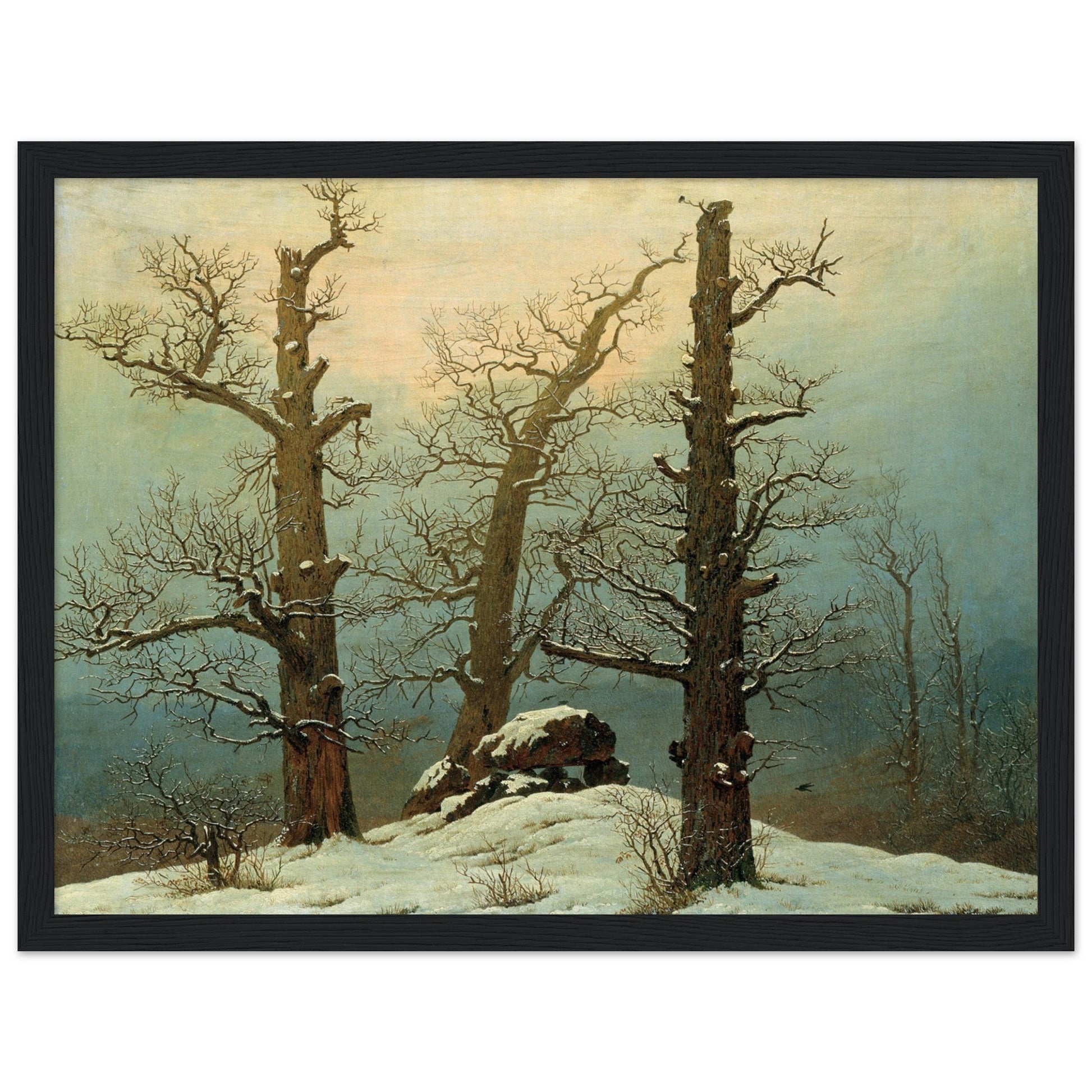 Cairn in Snow by Caspar David Friedrich - Print Material - Master's Gaze