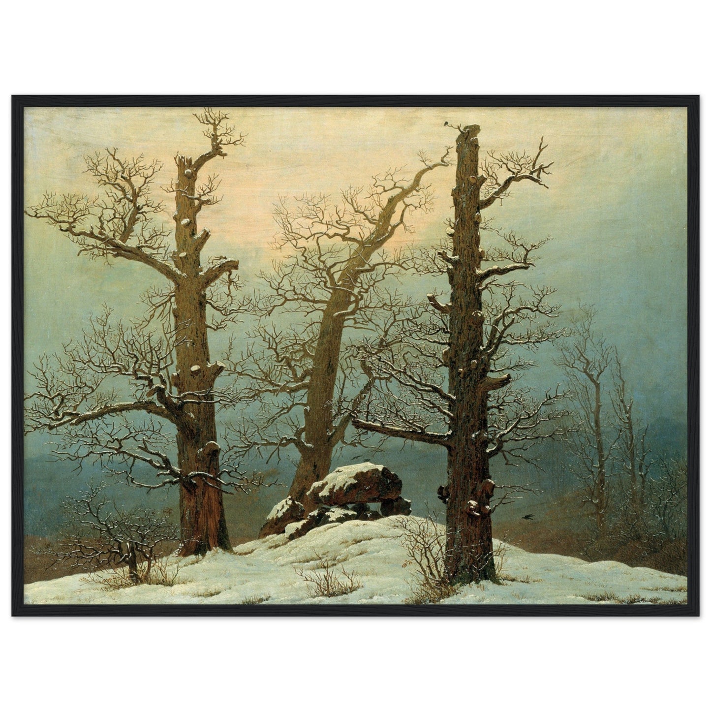 Cairn in Snow by Caspar David Friedrich - Print Material - Master's Gaze