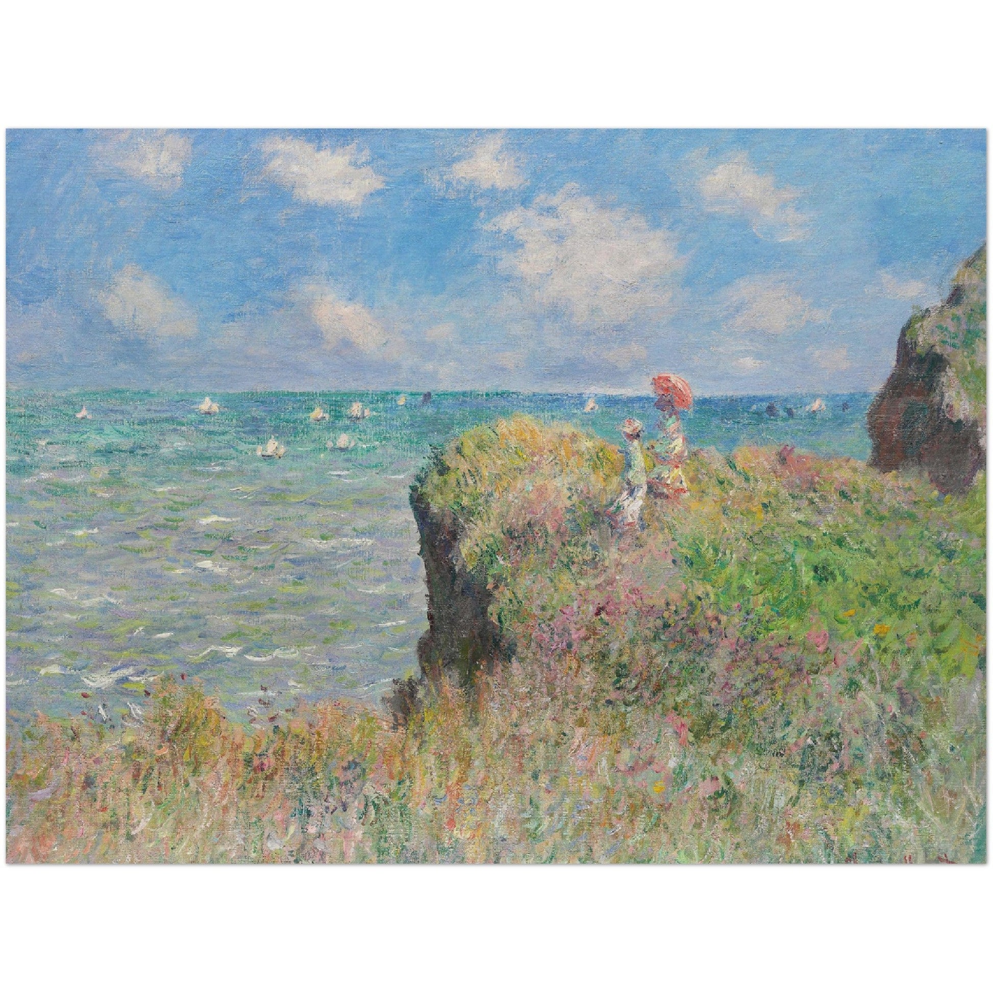 Cliff Walk at Pourville - Claude Monet - Print Material - Master's Gaze