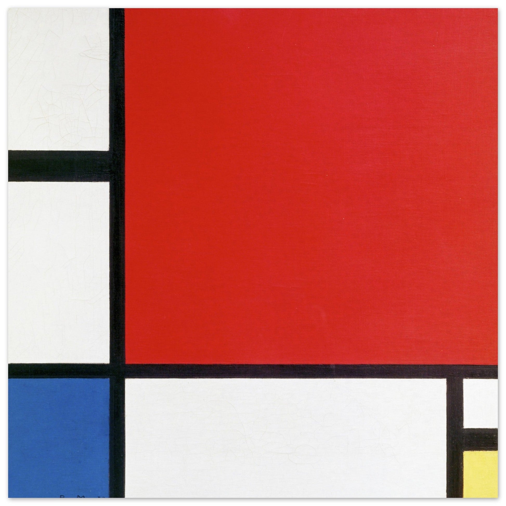 Composition II in Red, Blue and Yellow (1930) by Piet Mondrian - Print Material - Master's Gaze