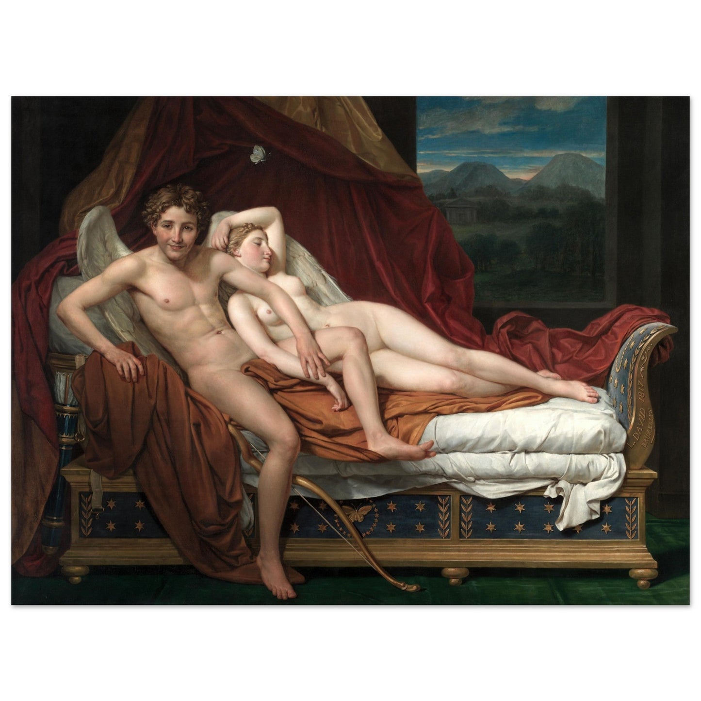 Cupid and Psyche (1817) by Jacques Louis David - Print Material - Master's Gaze