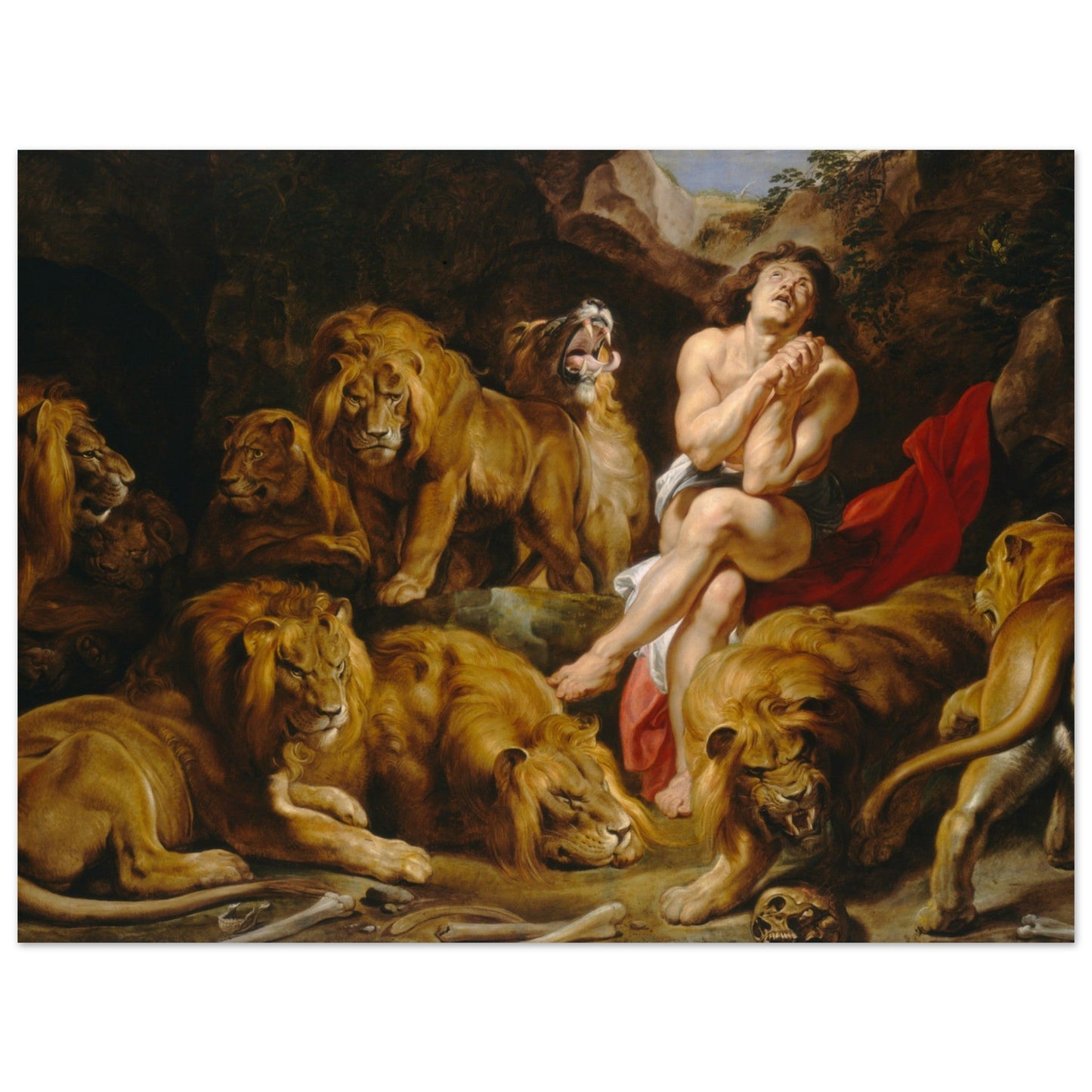 Daniel in the Lions’ Den (c. 1614-1616) by Pieter Paul Rubens - Print Material - Master's Gaze