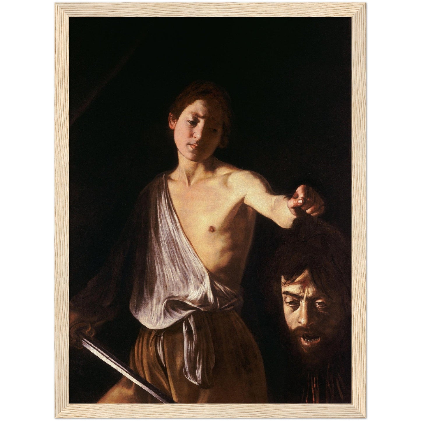 David with the head of Goliath by Caravaggio - Print Material - Master's Gaze