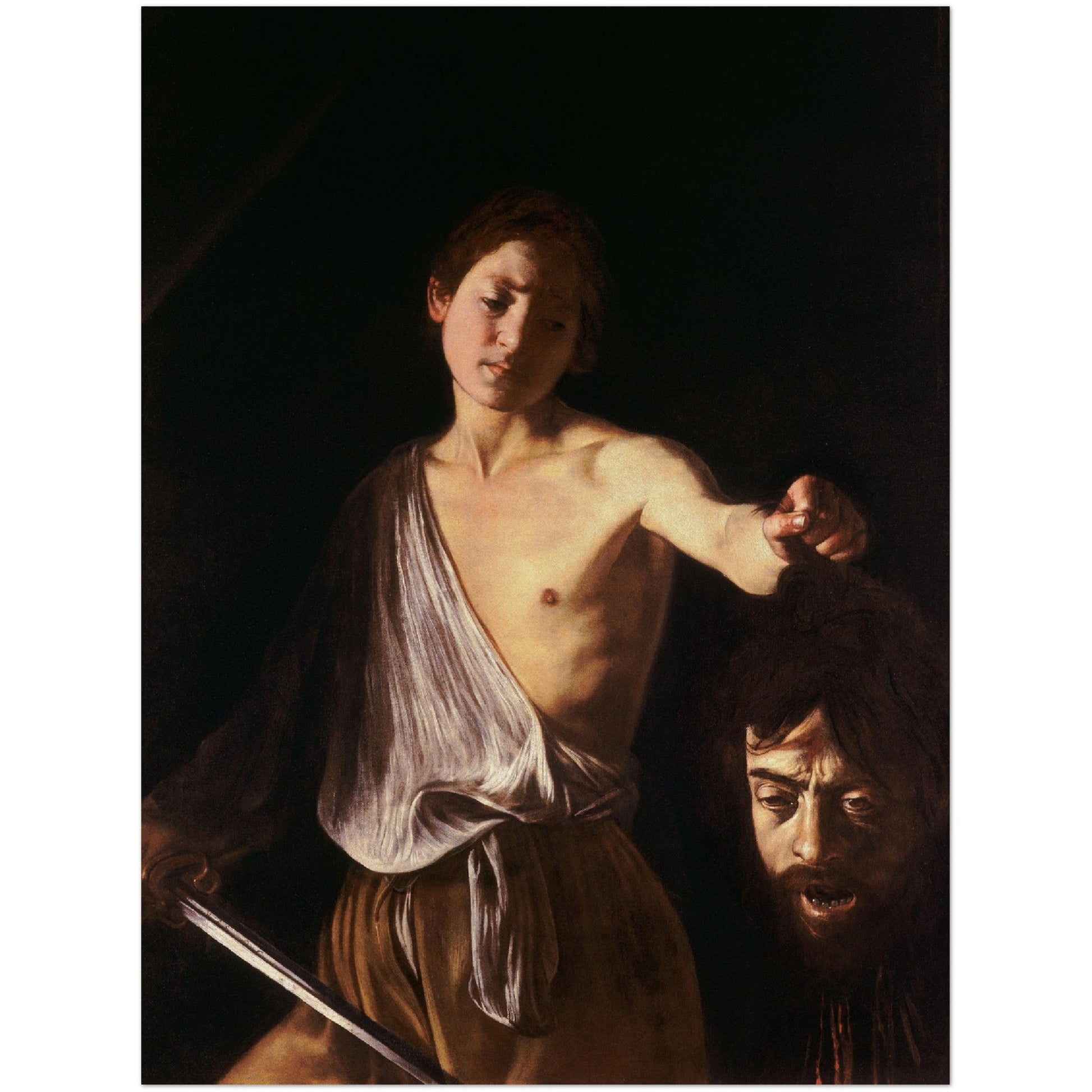 David with the head of Goliath by Caravaggio - Print Material - Master's Gaze