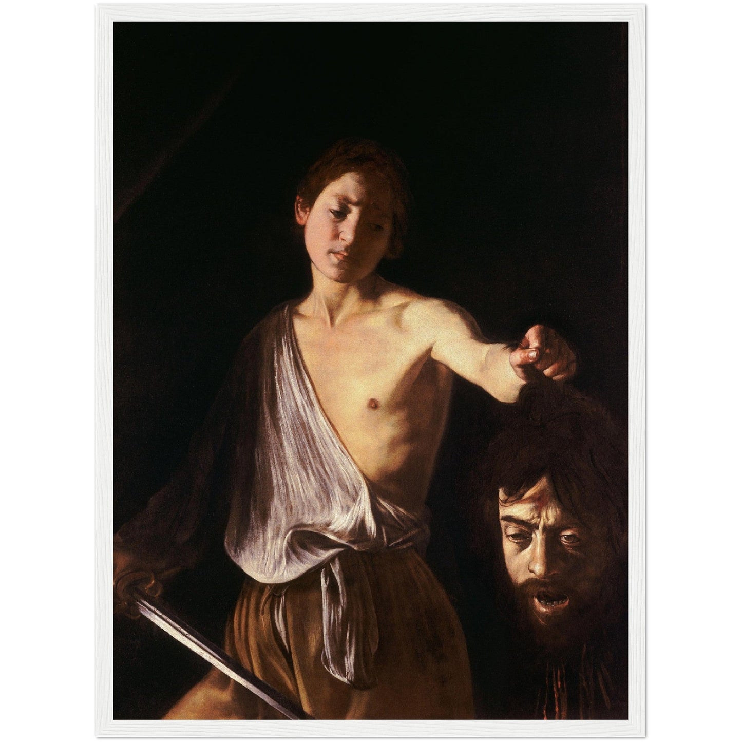 David with the head of Goliath by Caravaggio - Print Material - Master's Gaze