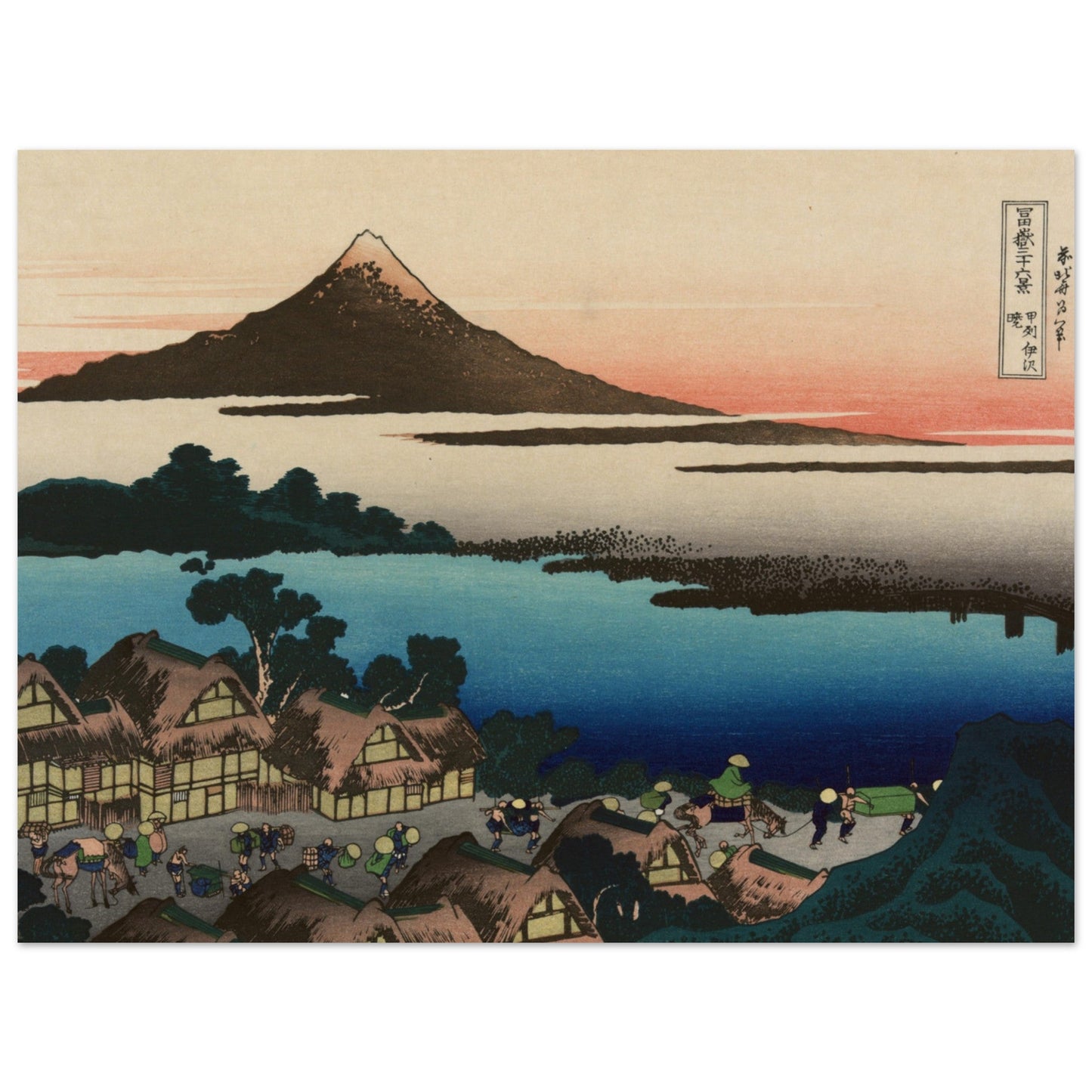 Dawn at Isawa in Kai Province by Katsushika Hokusai - Print Material - Master's Gaze