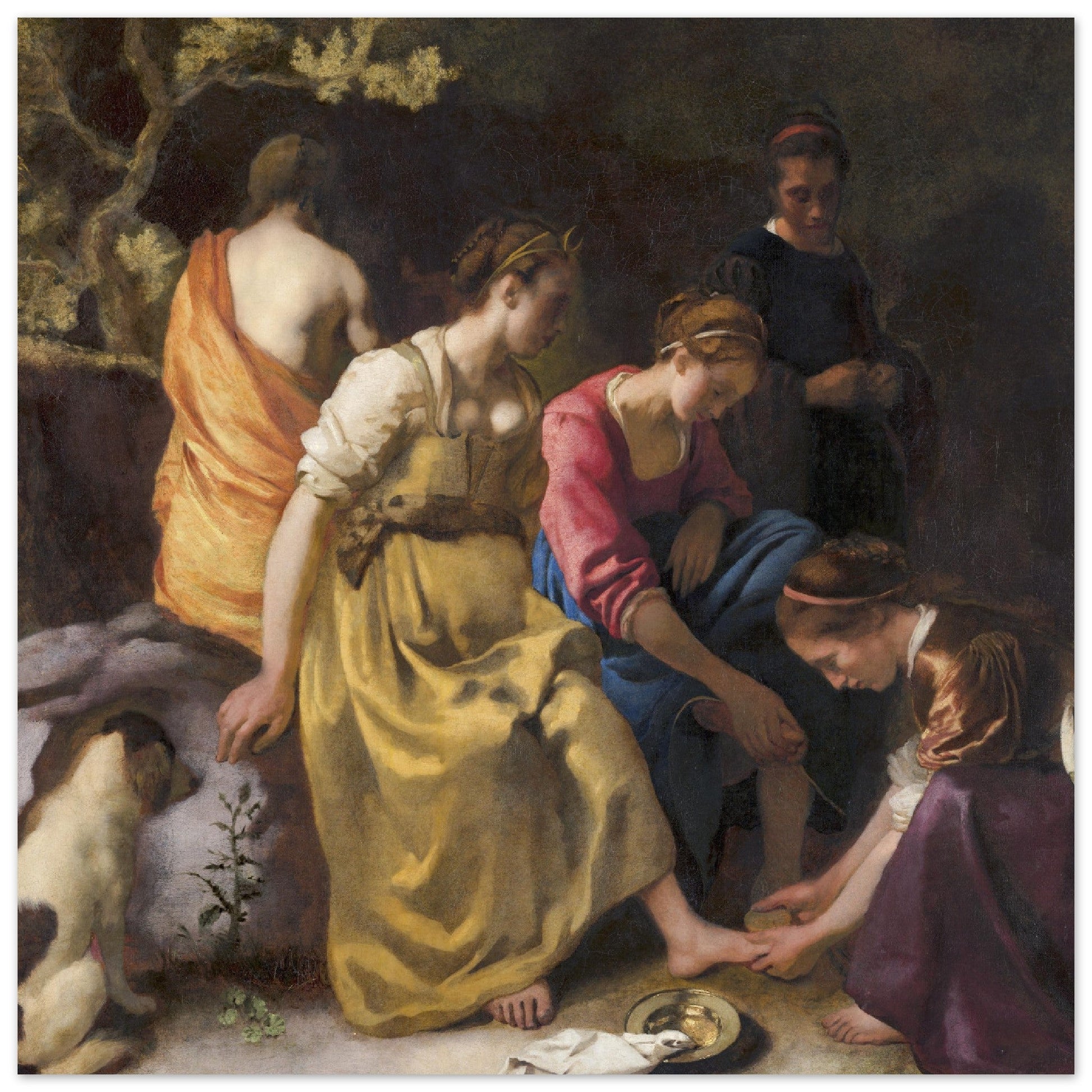 Diana and Her Nymphs (C. 1653 - 1654) by Johannes Vermeer - Print Material - Master's Gaze