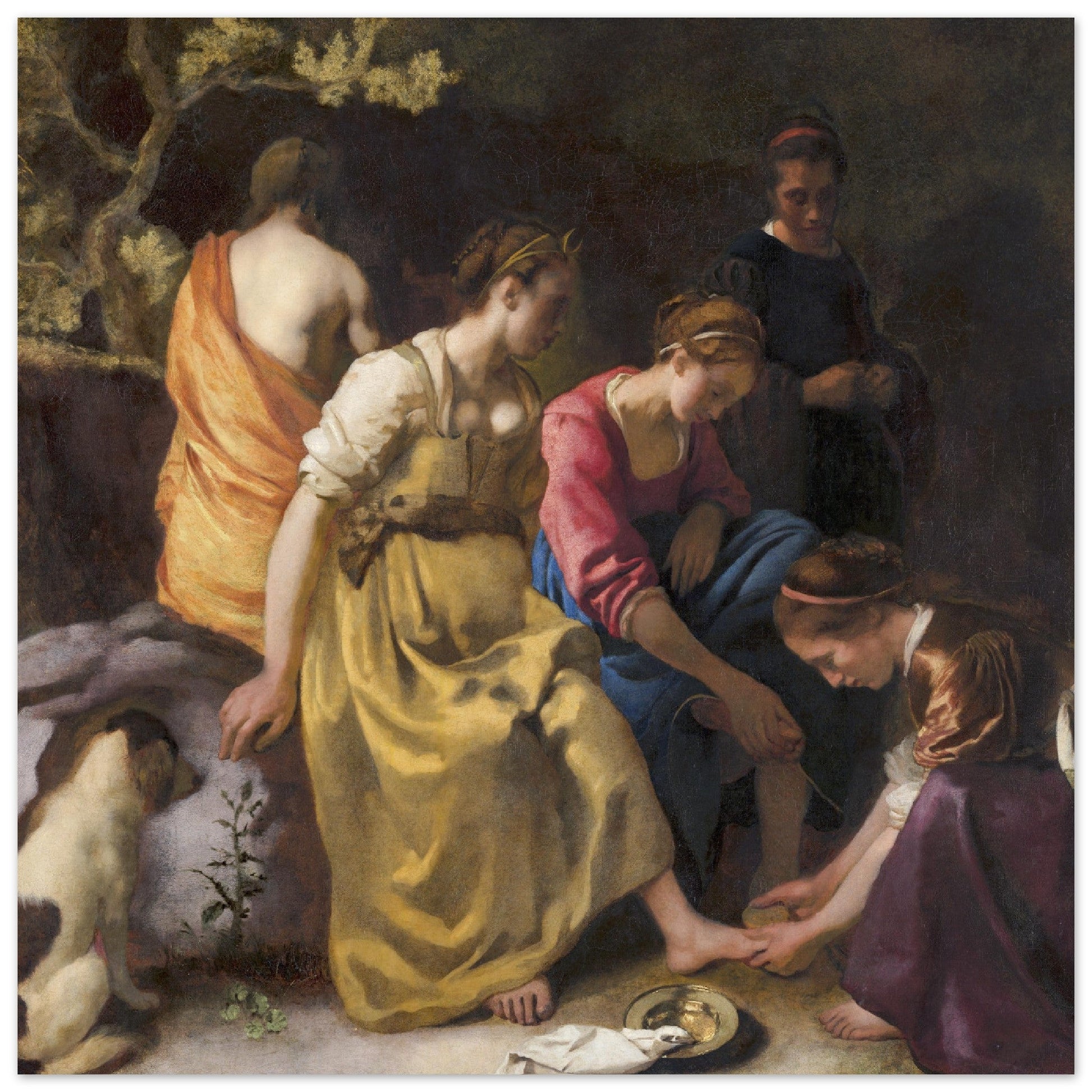 Diana and Her Nymphs (C. 1653 - 1654) by Johannes Vermeer - Print Material - Master's Gaze