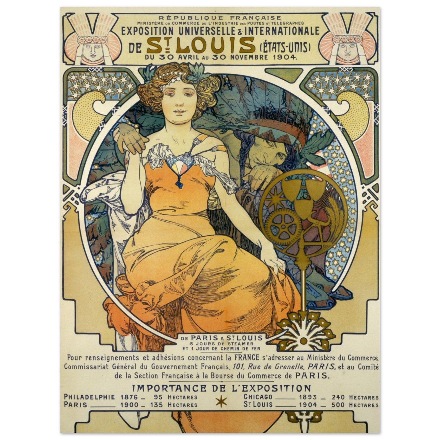 Exposition Universelles Et Internationale De St. Louis (Etats Unis) Du 30 Avril Au 30 Novembre (1903) by Alphonse Mucha - Print Material - Master's Gaze