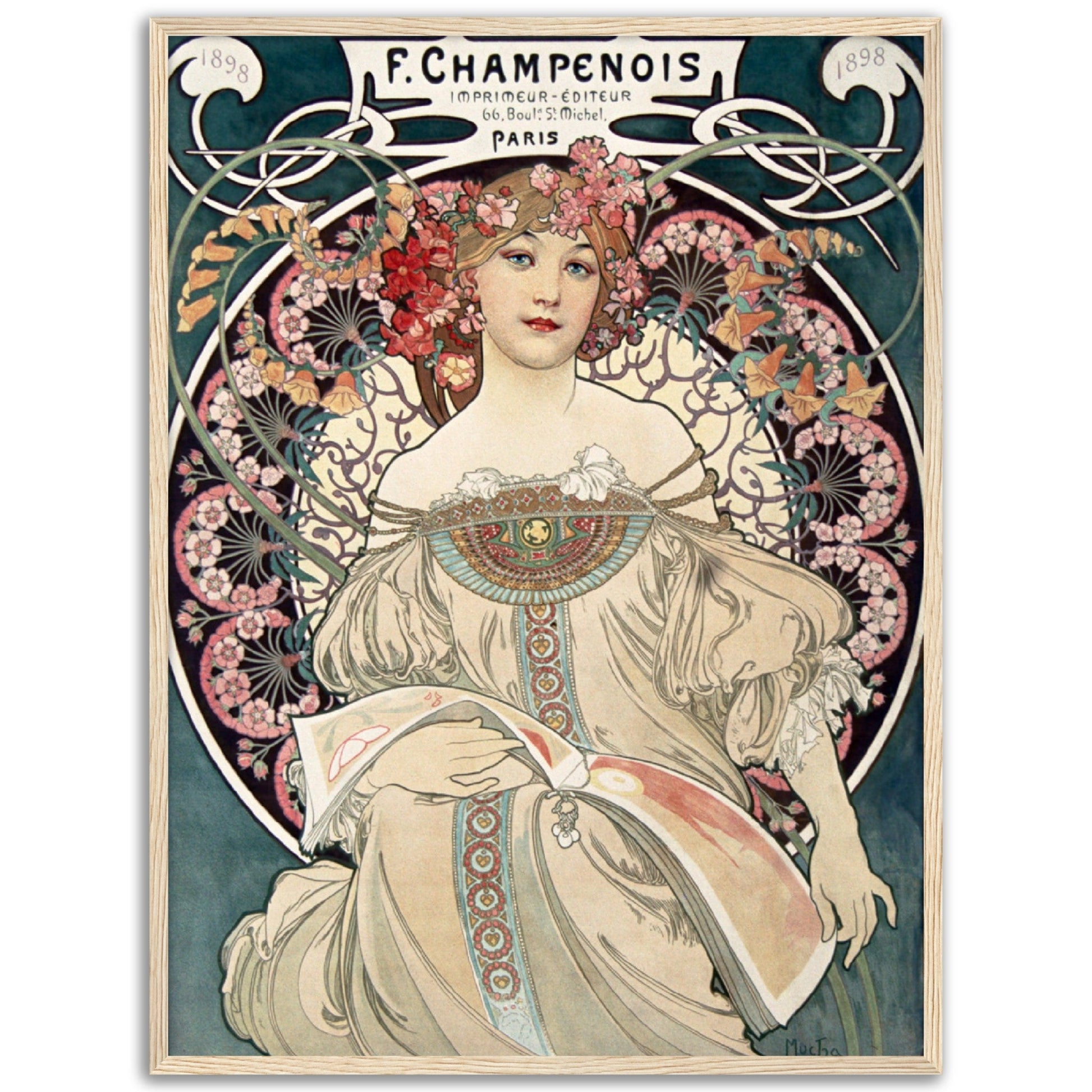 F. Champenois Imprimeur Editeur (1897) by Alphonse Mucha - Print Material - Master's Gaze