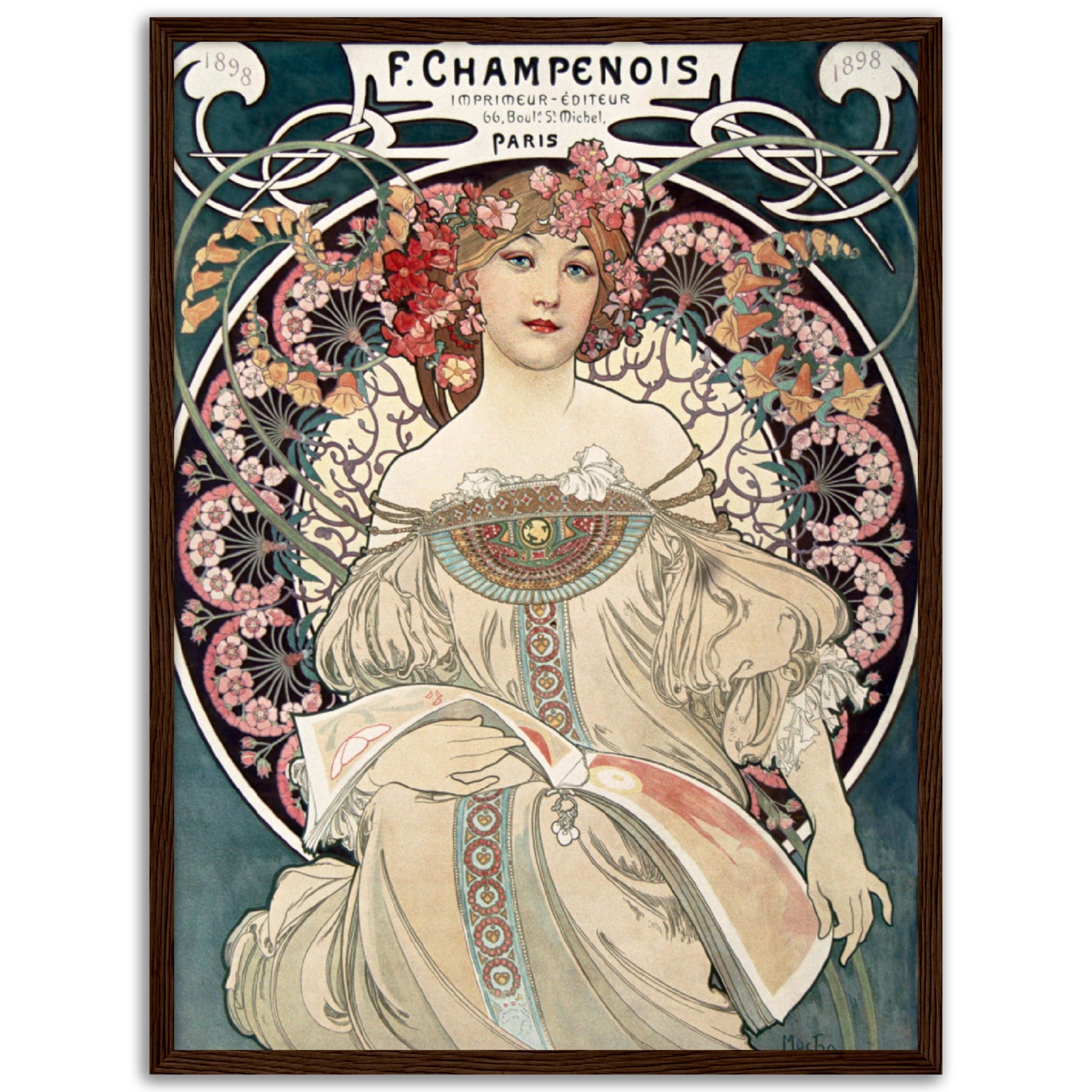 F. Champenois Imprimeur Editeur (1897) by Alphonse Mucha