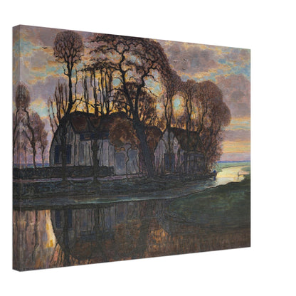 Farm Near Duivendrecht, in the Evening (About 1916) by Piet Mondrian - Print Material - Master's Gaze