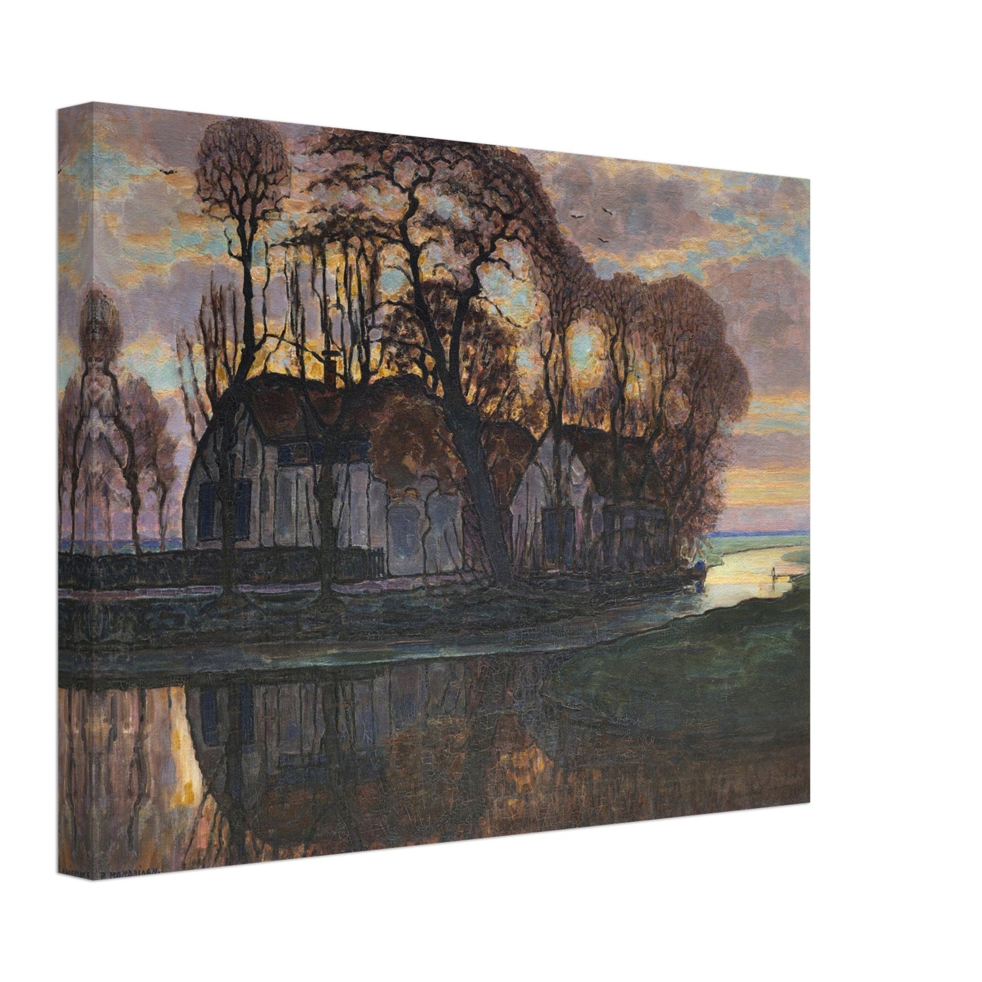 Farm Near Duivendrecht, in the Evening (About 1916) by Piet Mondrian - Print Material - Master's Gaze