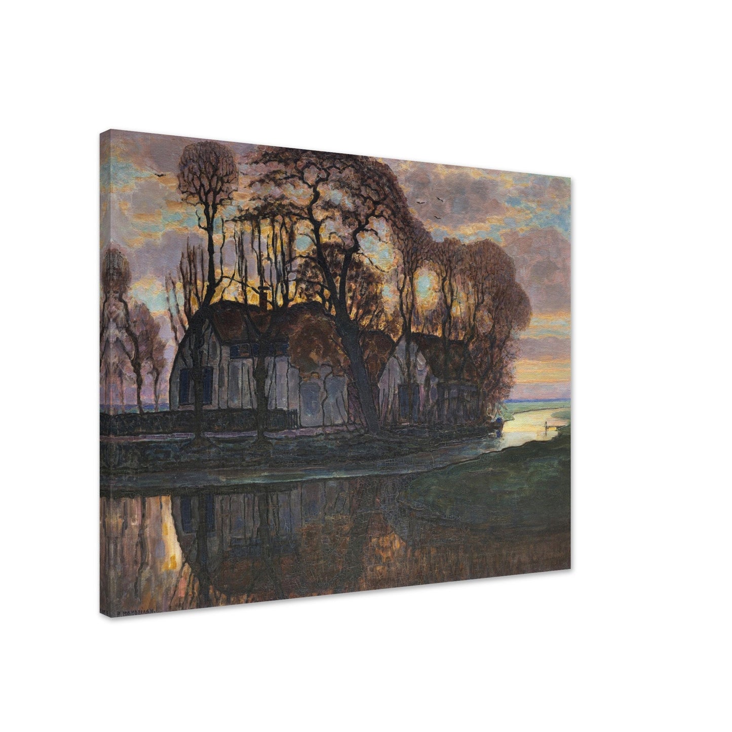 Farm Near Duivendrecht, in the Evening (About 1916) by Piet Mondrian - Print Material - Master's Gaze