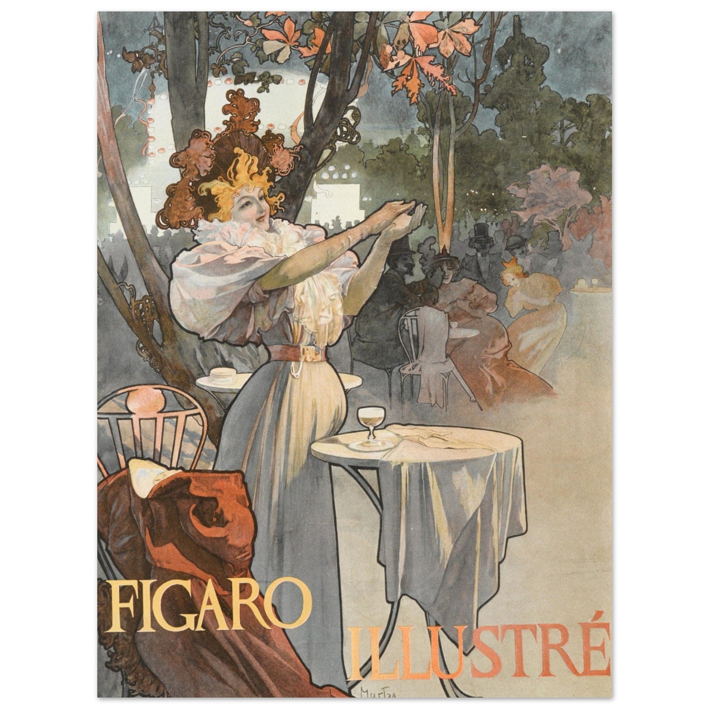 Figaro by Alphonse Mucha - Print Material - Master's Gaze