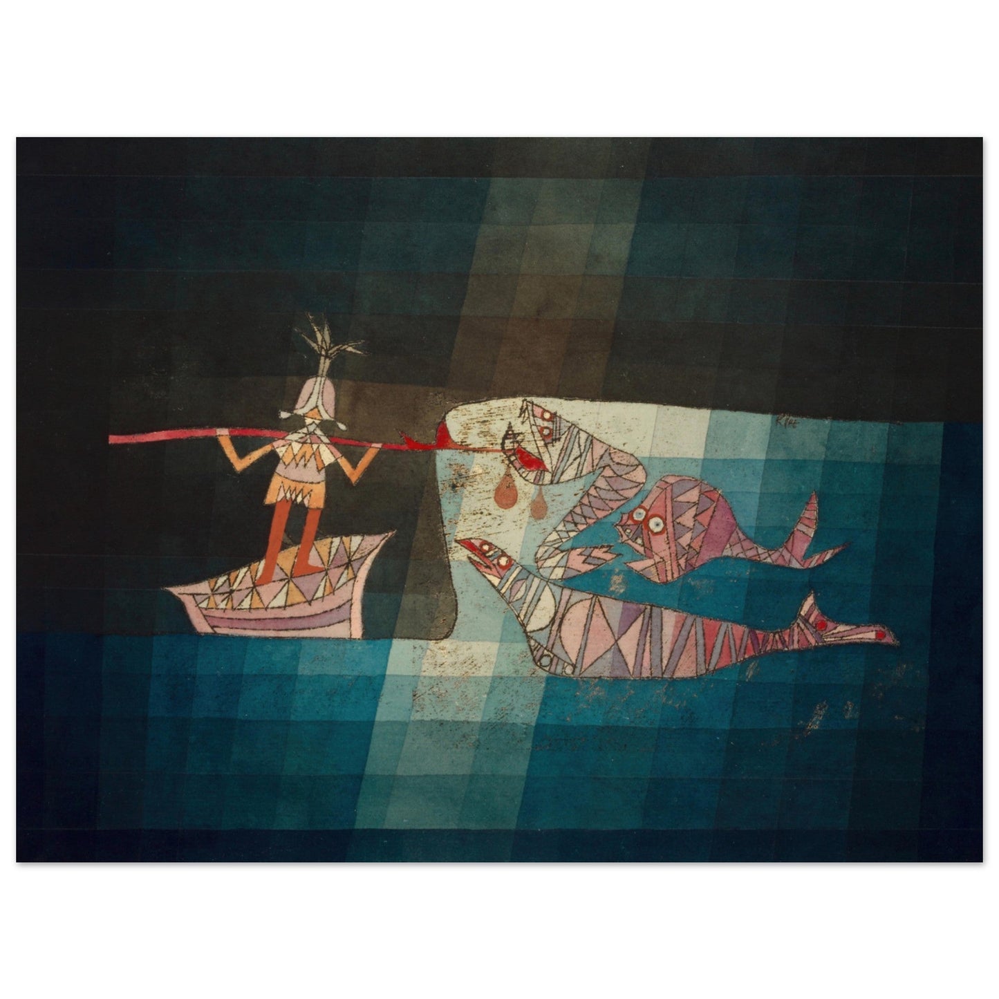 Fighting scene from the comic-fantastic opera ‘the seafarer’ (1923) by Paul Klee - Print Material - Master's Gaze