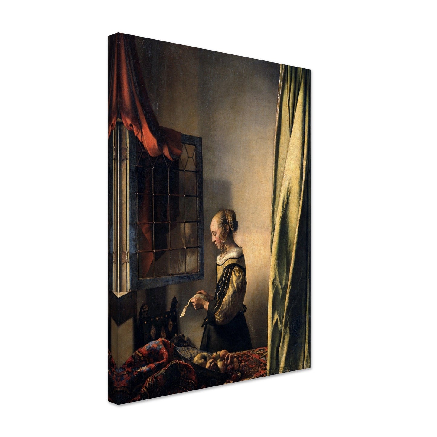 Girl Reading A Letter By An Open Window by Johannes Vermeer - Print Material - Master's Gaze