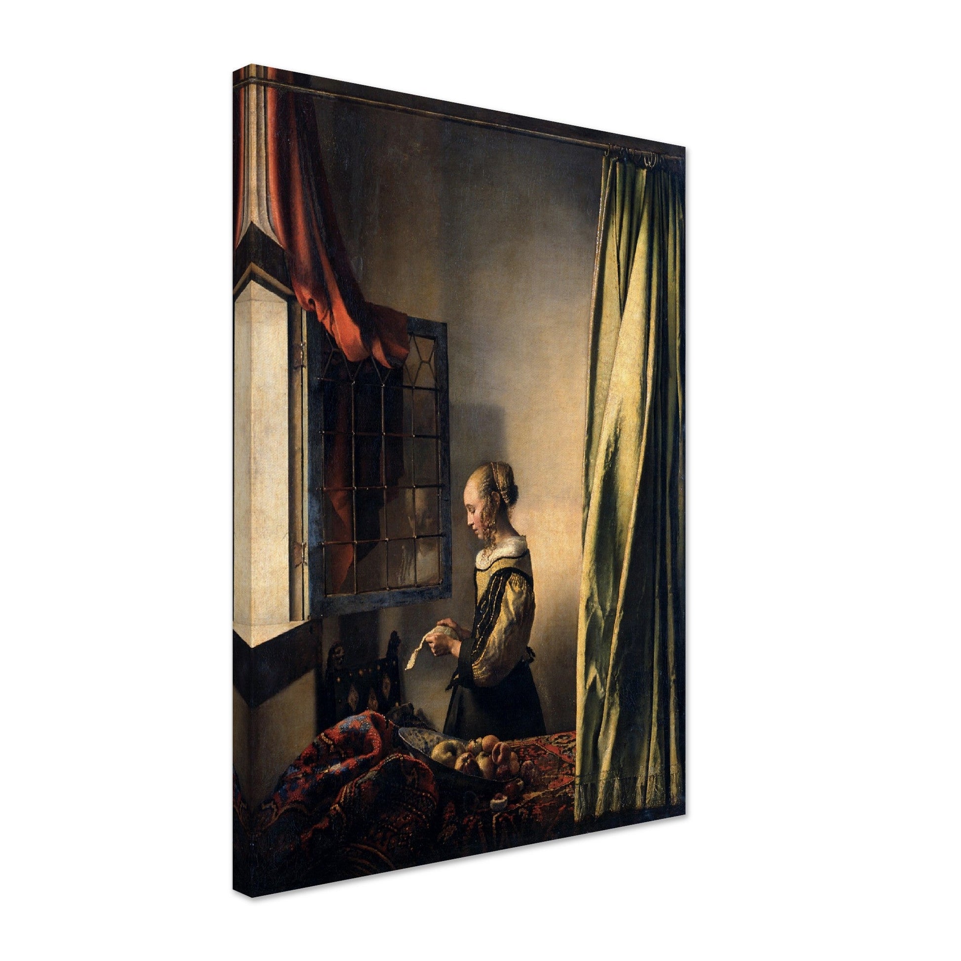 Girl Reading A Letter By An Open Window by Johannes Vermeer - Print Material - Master's Gaze