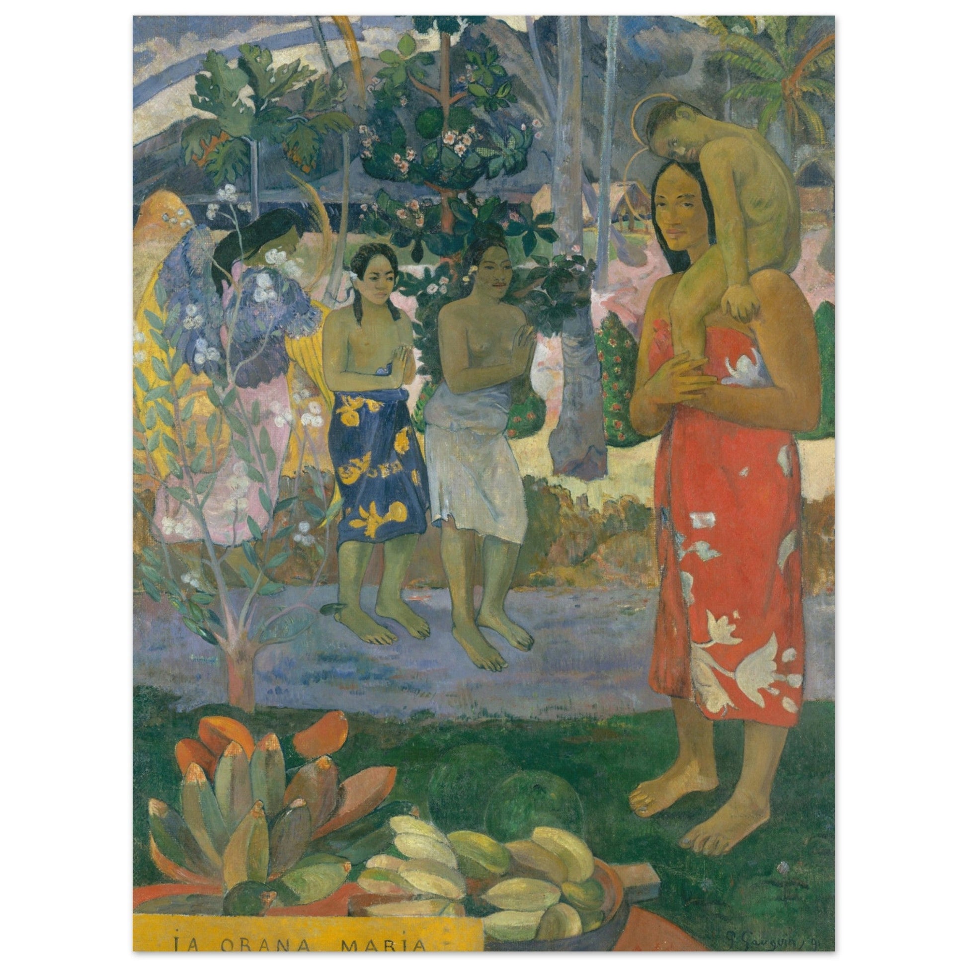 Hail Mary (La Orana Maria) by Paul Gauguin - Print Material - Master's Gaze