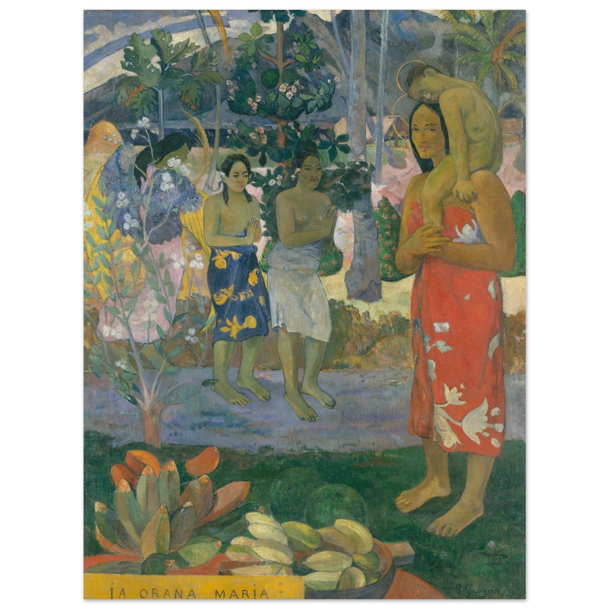 Hail Mary (La Orana Maria) by Paul Gauguin - Print Material - Master's Gaze