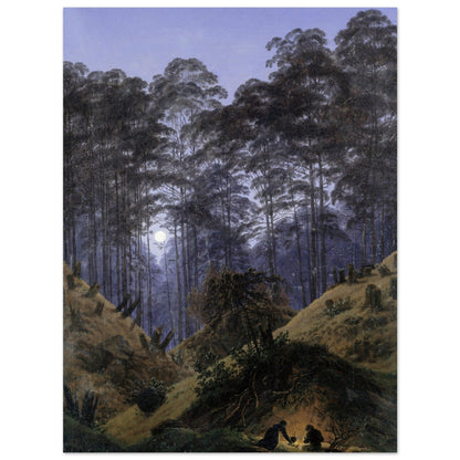 Inside the forest in the moonlight (circa 1823) by Caspar David Friedrich - Print Material - Master's Gaze