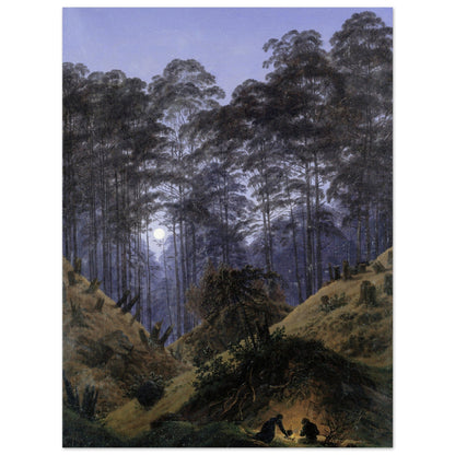 Inside the forest in the moonlight (circa 1823) by Caspar David Friedrich - Print Material - Master's Gaze