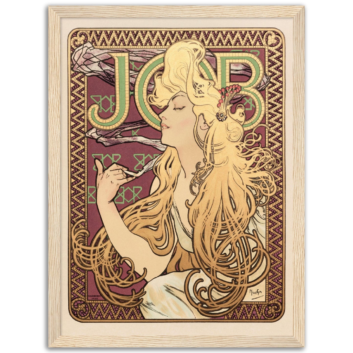 Job (1896) by Alphonse Mucha - Print Material - Master's Gaze