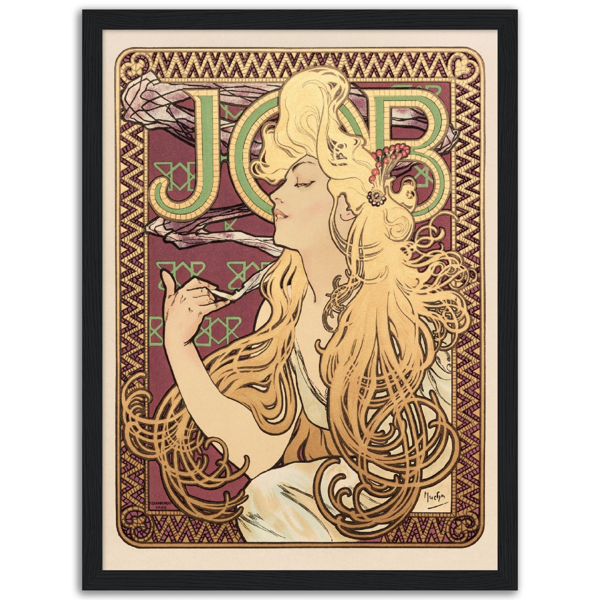 Job (1896) by Alphonse Mucha - Print Material - Master's Gaze