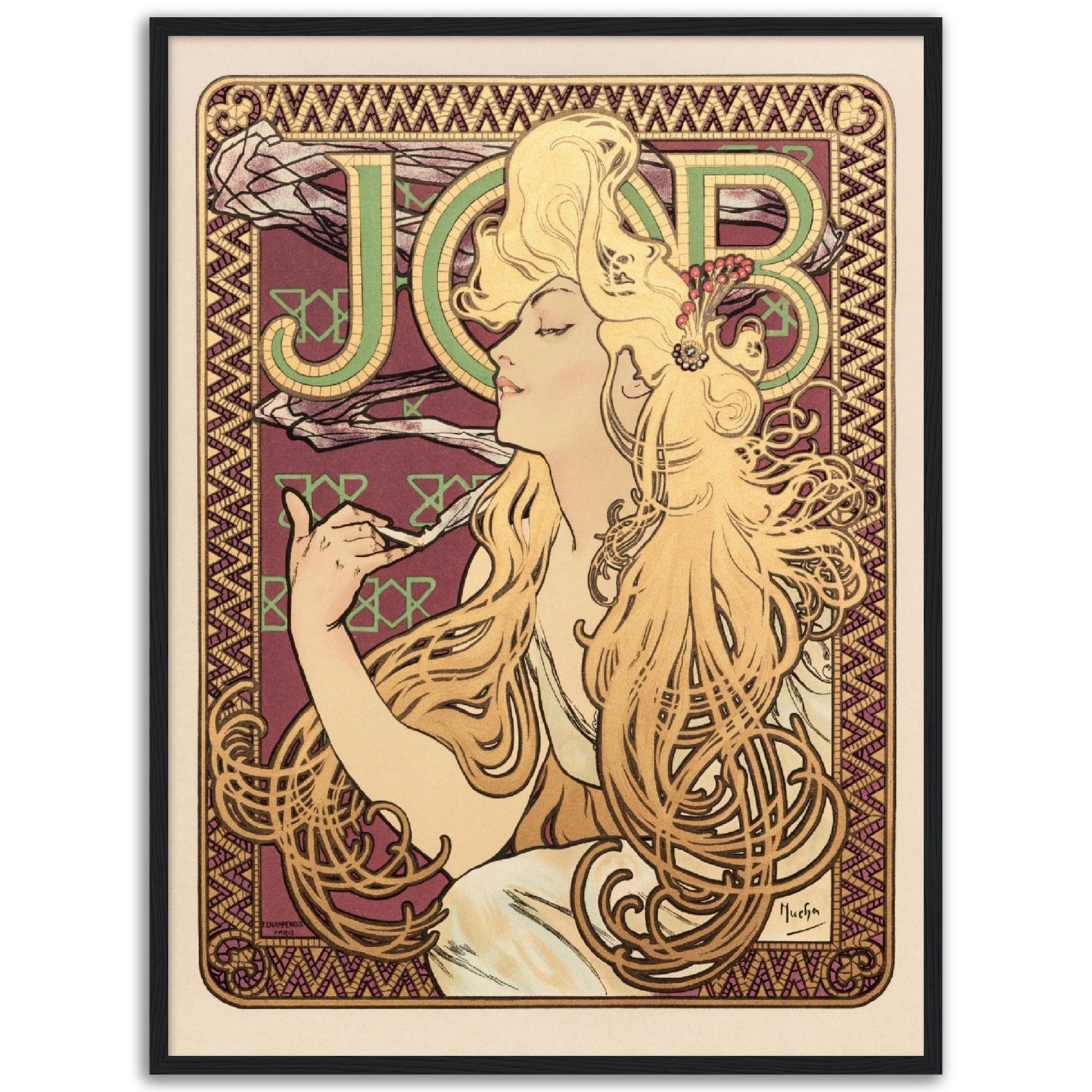 Job (1896) by Alphonse Mucha - Print Material - Master's Gaze