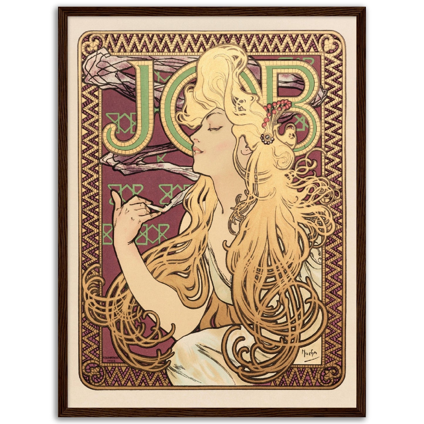 Job (1896) by Alphonse Mucha - Print Material - Master's Gaze