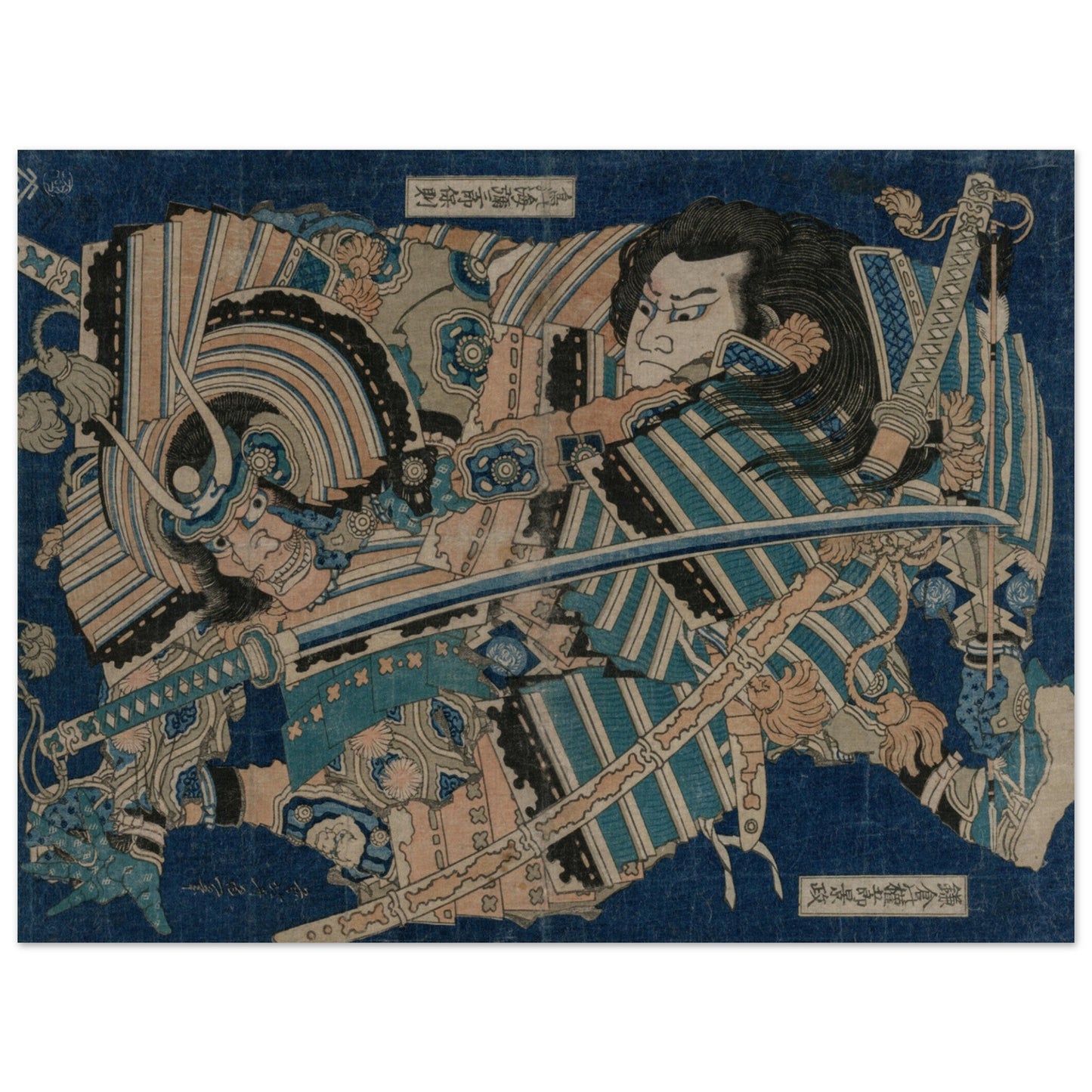 Kamakura no Gengoro Seizing Torinoumi Tasaburo (early 1830s) by Katsushika Hokusai - Print Material - Master's Gaze