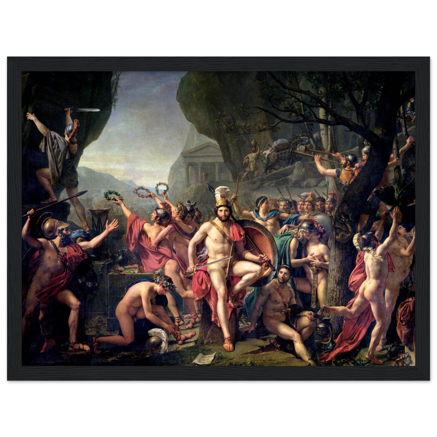 Leonidas At Thermopylae (1814) by Jacques Louis David - Print Material - Master's Gaze