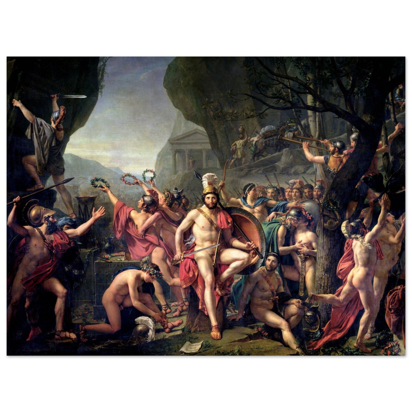 Leonidas At Thermopylae (1814) by Jacques Louis David - Print Material - Master's Gaze