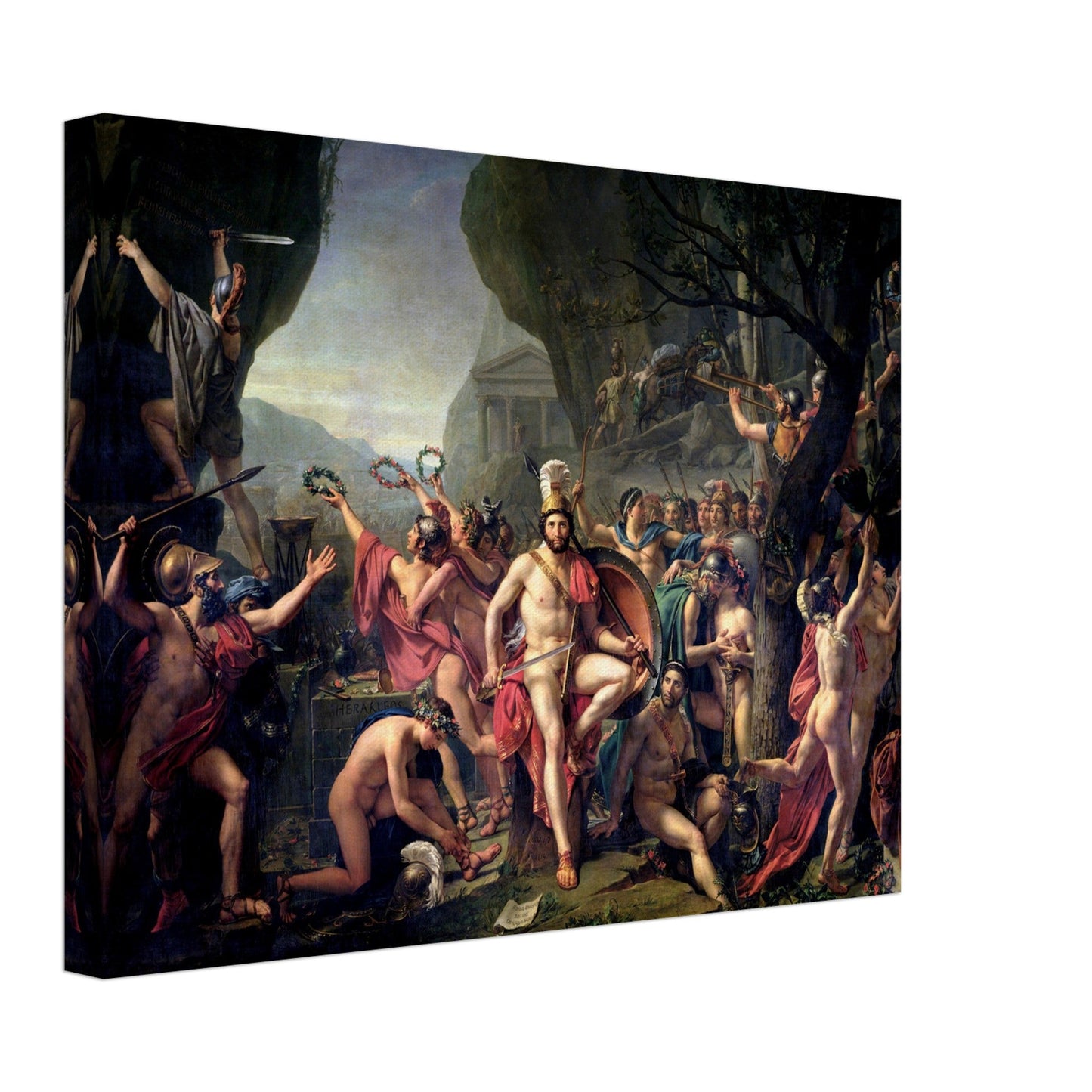 Leonidas At Thermopylae (1814) by Jacques Louis David - Print Material - Master's Gaze