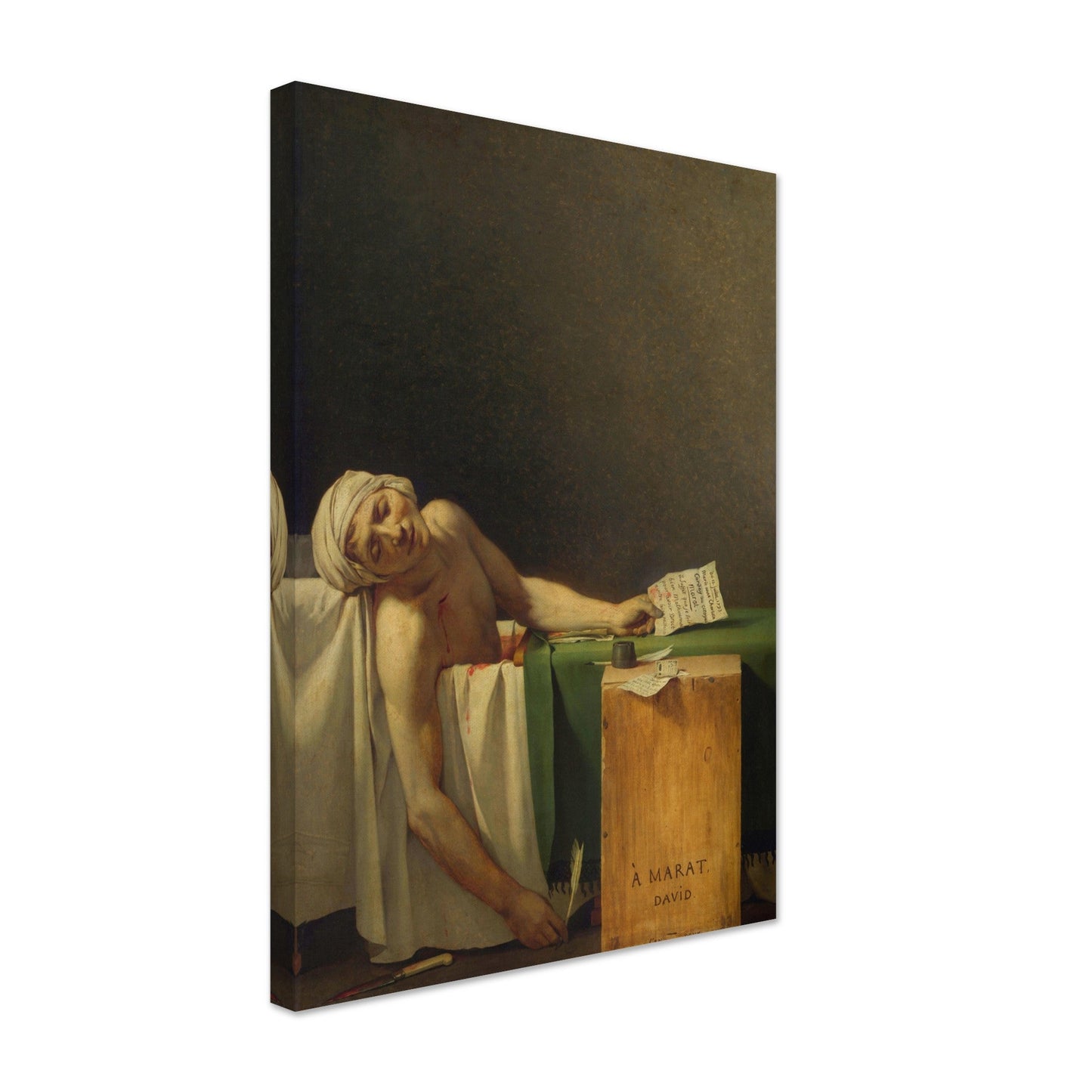 Marat Assassinated (1793) by Jacques Louis David - Print Material - Master's Gaze