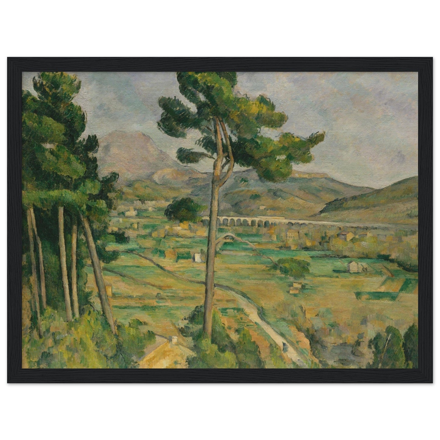 Mont Sainte-Victoire and the Viaduct of the Arc River Valley (1882–85) by Paul Cézanne - Print Material - Master's Gaze