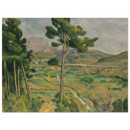 Mont Sainte-Victoire and the Viaduct of the Arc River Valley (1882–85) by Paul Cézanne - Print Material - Master's Gaze